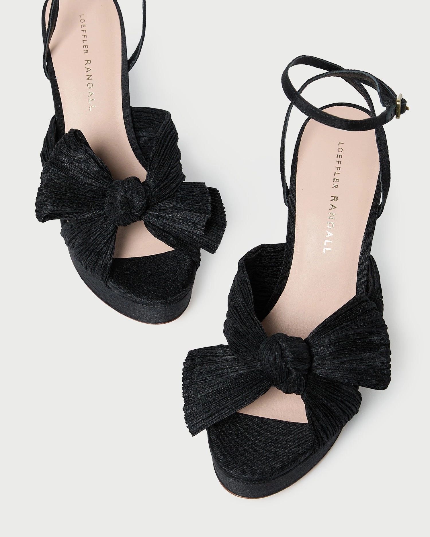 Natalia Black Platform Bow Heel