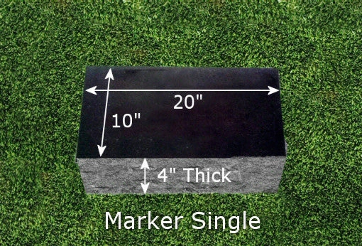 Personalized Granite Grave Marker - Center Round Photo Marker