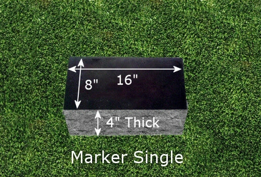 Personalized Granite Grave Marker - Center Round Photo Marker
