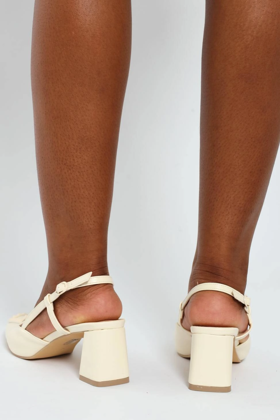 Pointy Block Heel - Off White