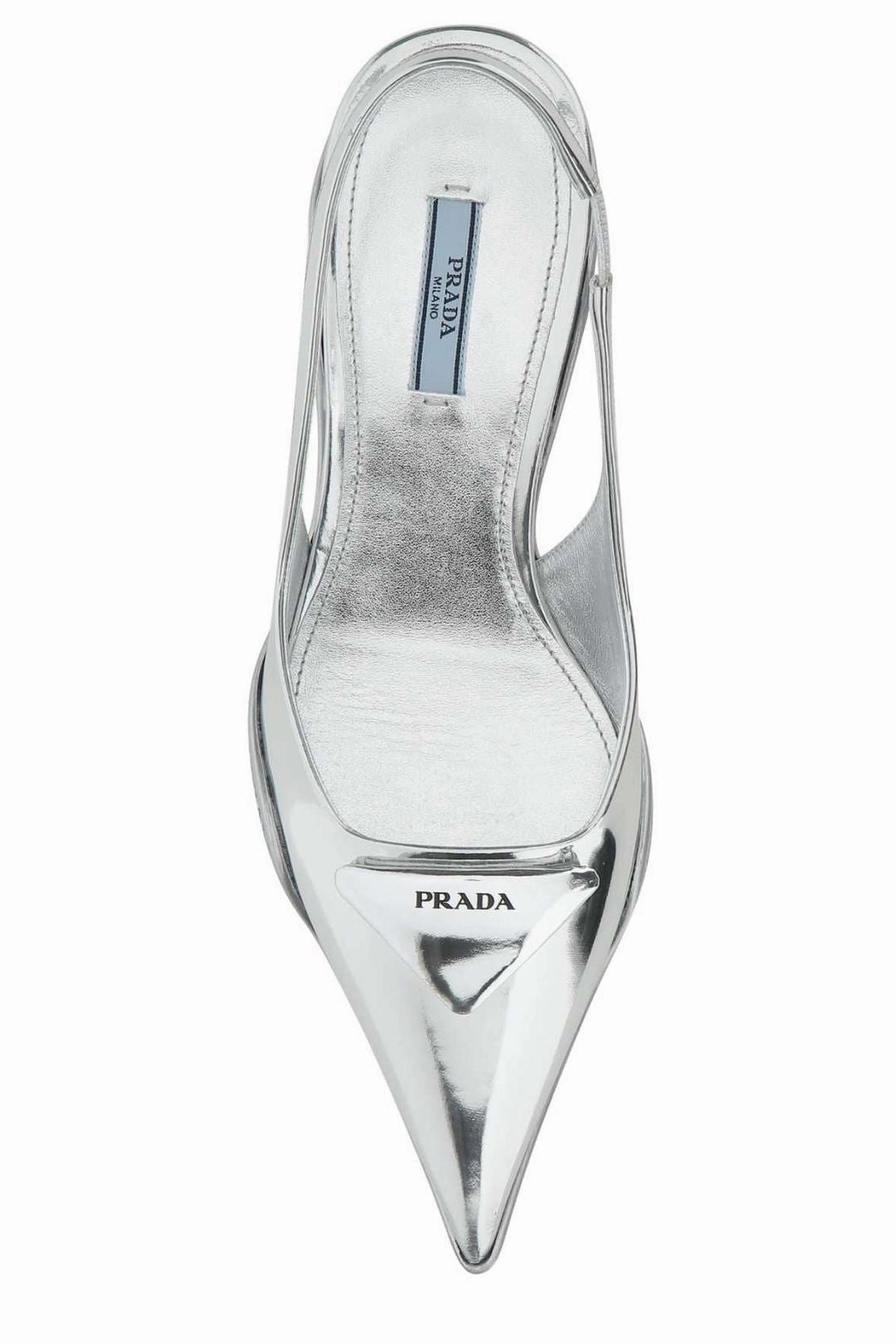 Prada Logo Plaque Slingback Pumps