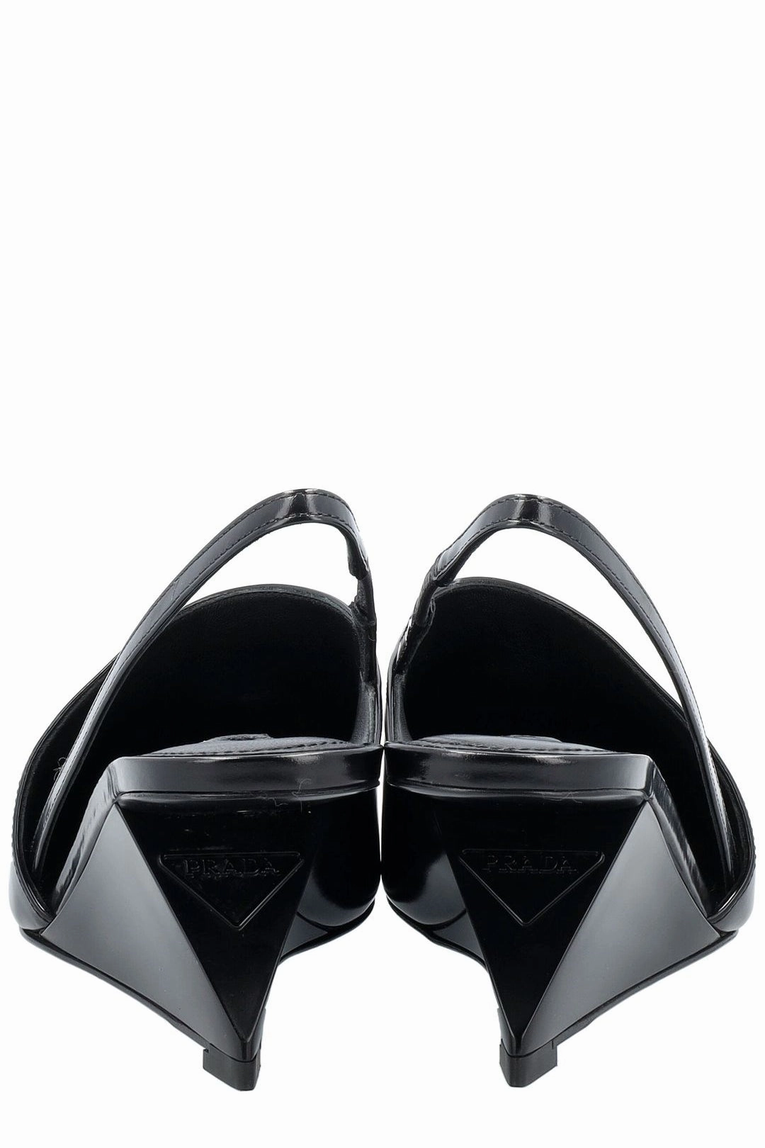 Prada Pointed Toe Slingback Pumps