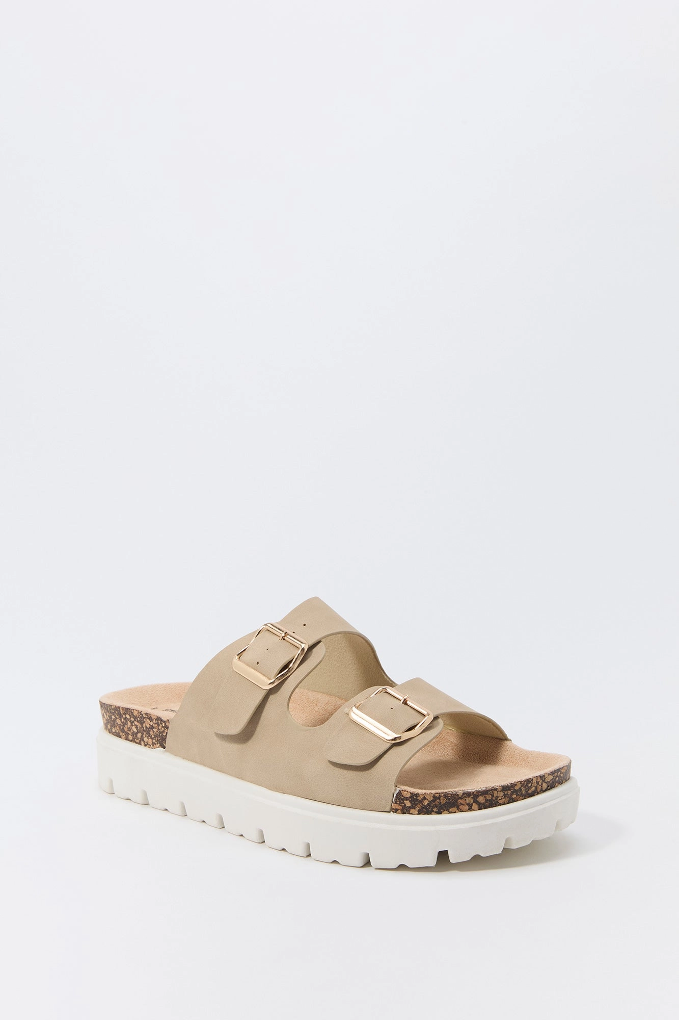 Sandales plateforme avec semelles en ligne et boucles