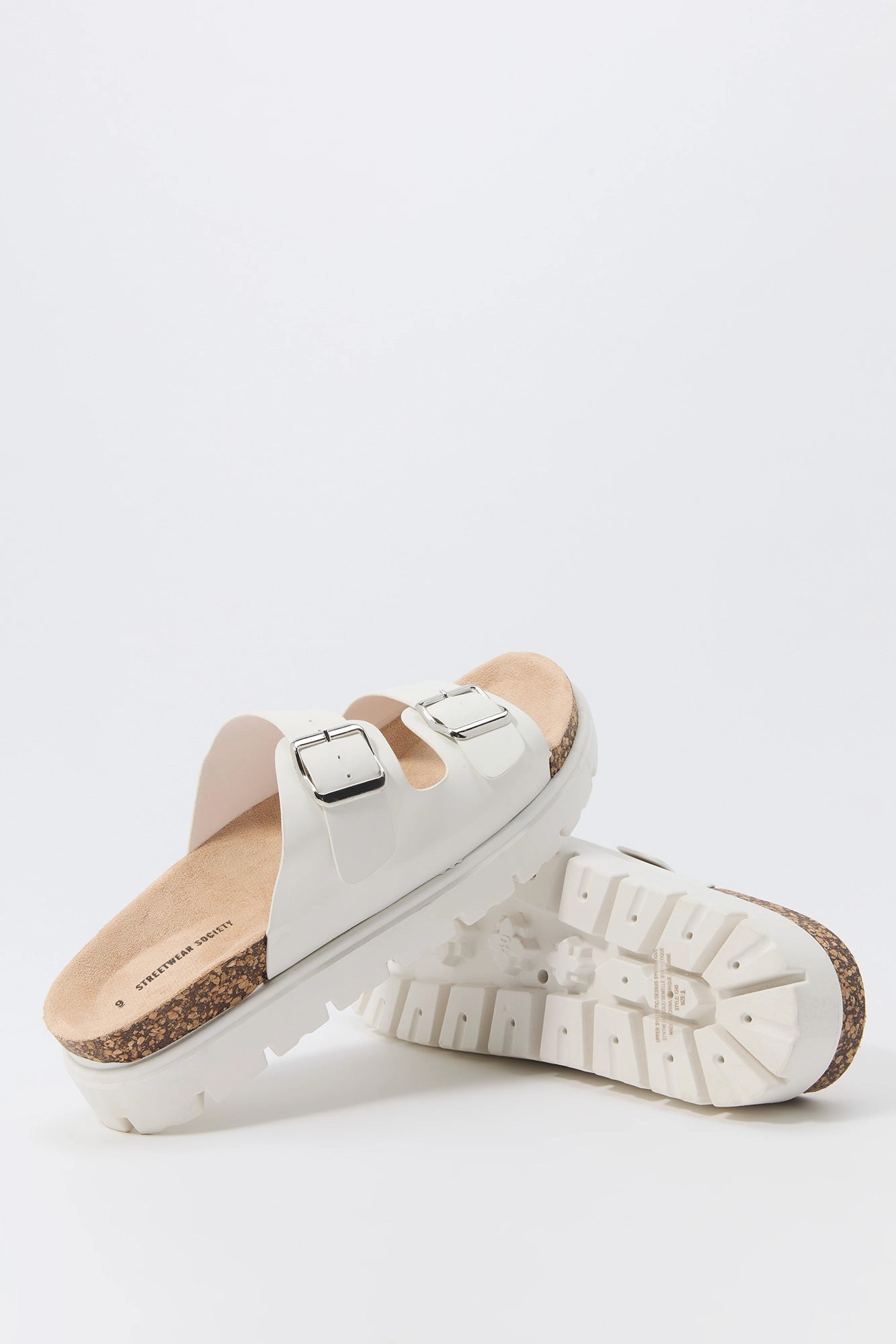 Sandales plateforme avec semelles en ligne et boucles