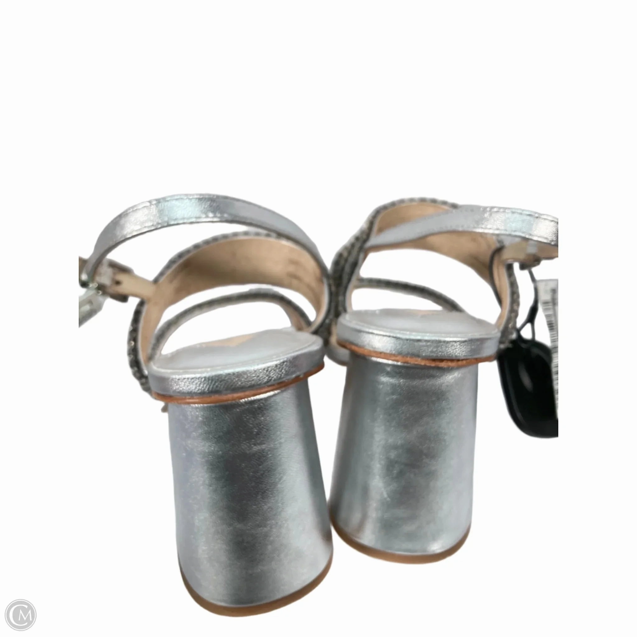 Sandals Heels Block By Antonio Melani In Silver, Size: 9