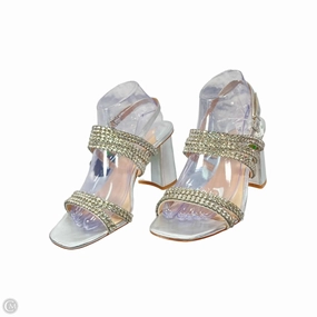 Sandals Heels Block By Antonio Melani In Silver, Size: 9
