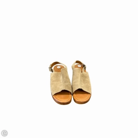 Sandals Heels Block By Clothes Mentor In Beige, Size: 7.5