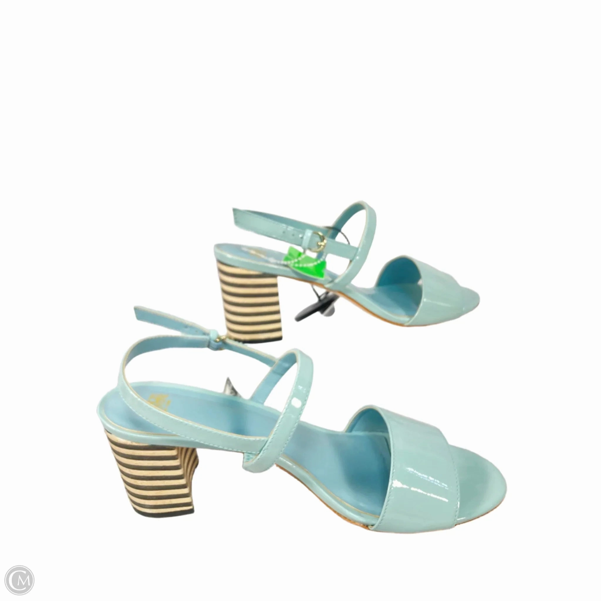 Sandals Heels Block By Clothes Mentor In Blue, Size: 9