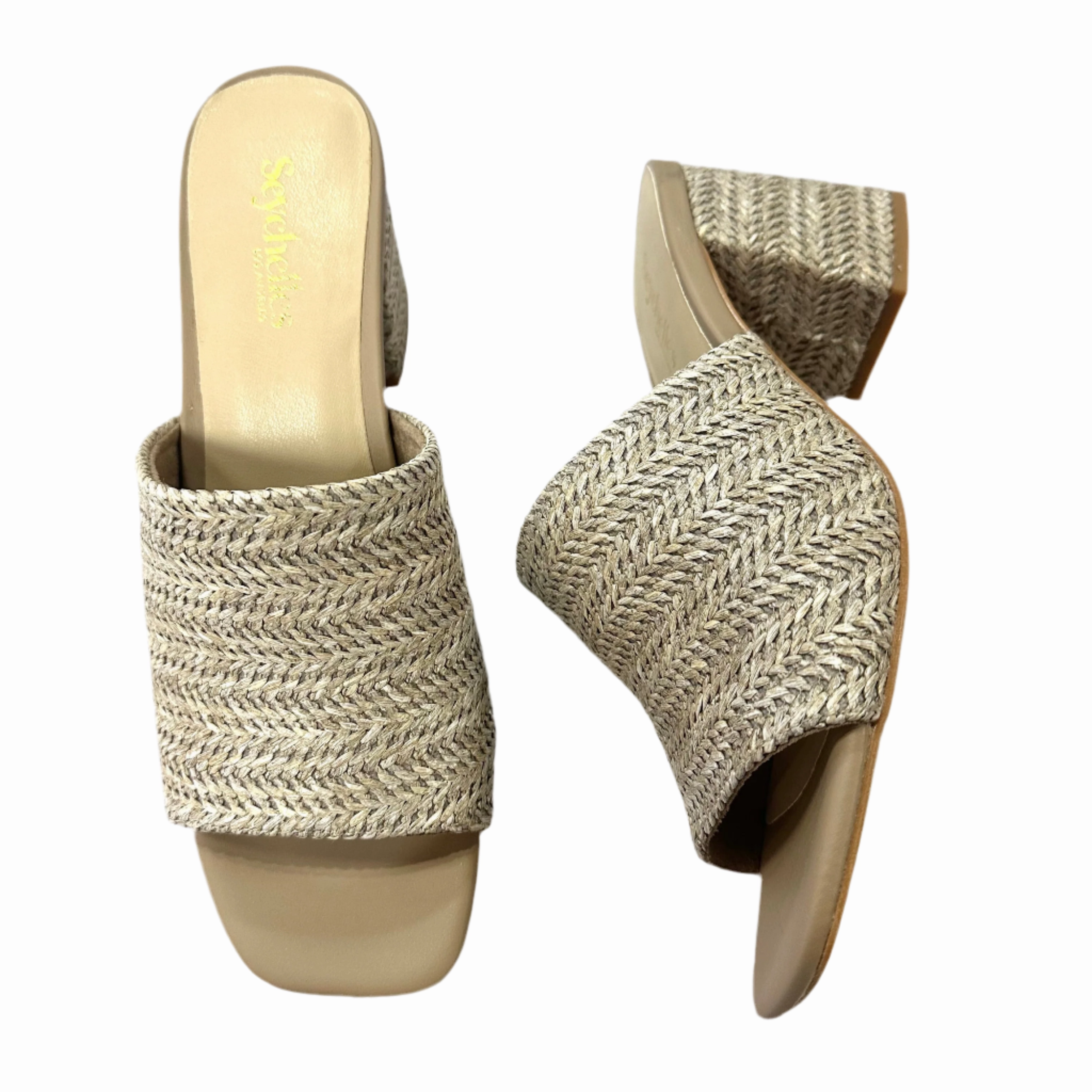 Sandals Heels Block By Seychelles In Taupe, Size: 8
