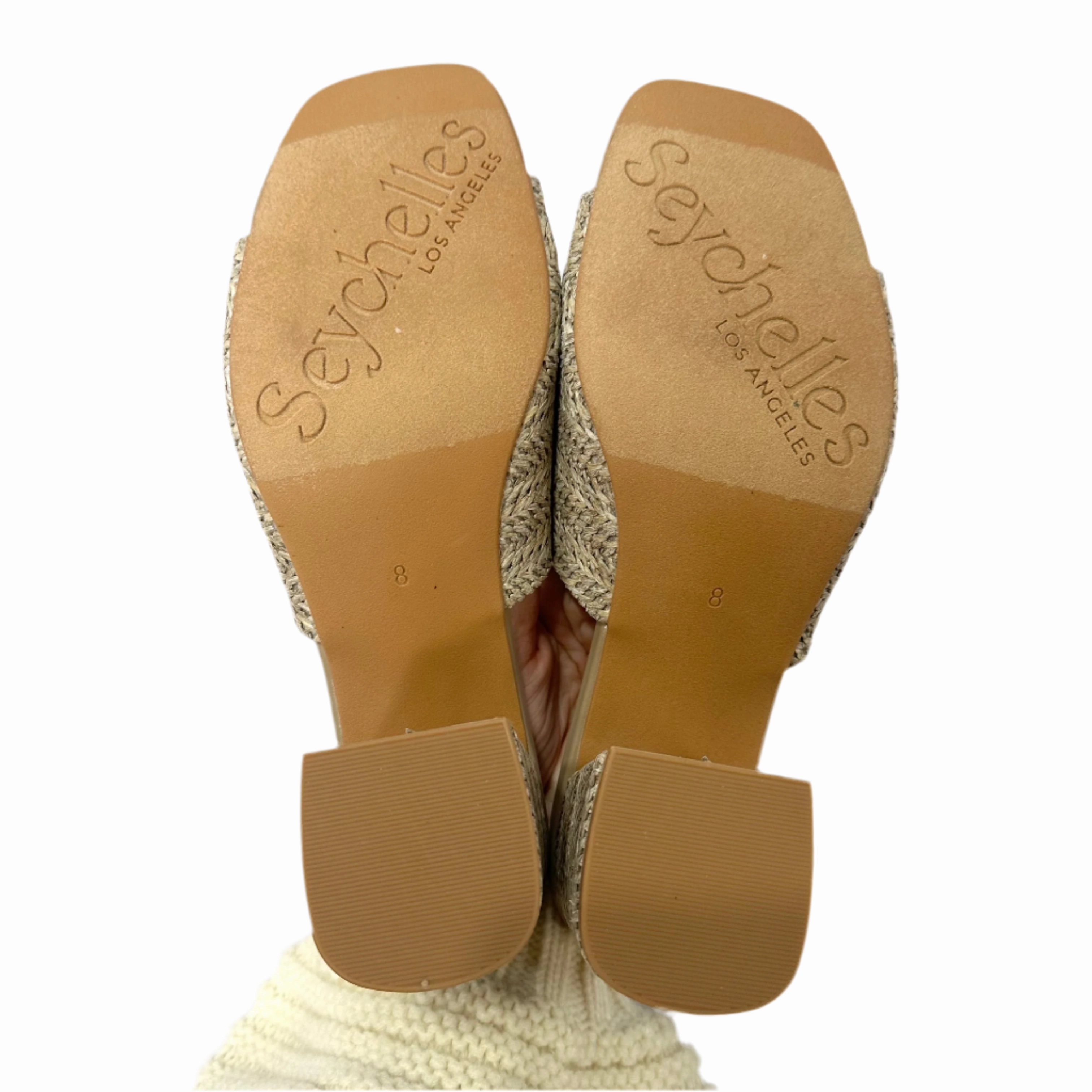 Sandals Heels Block By Seychelles In Taupe, Size: 8