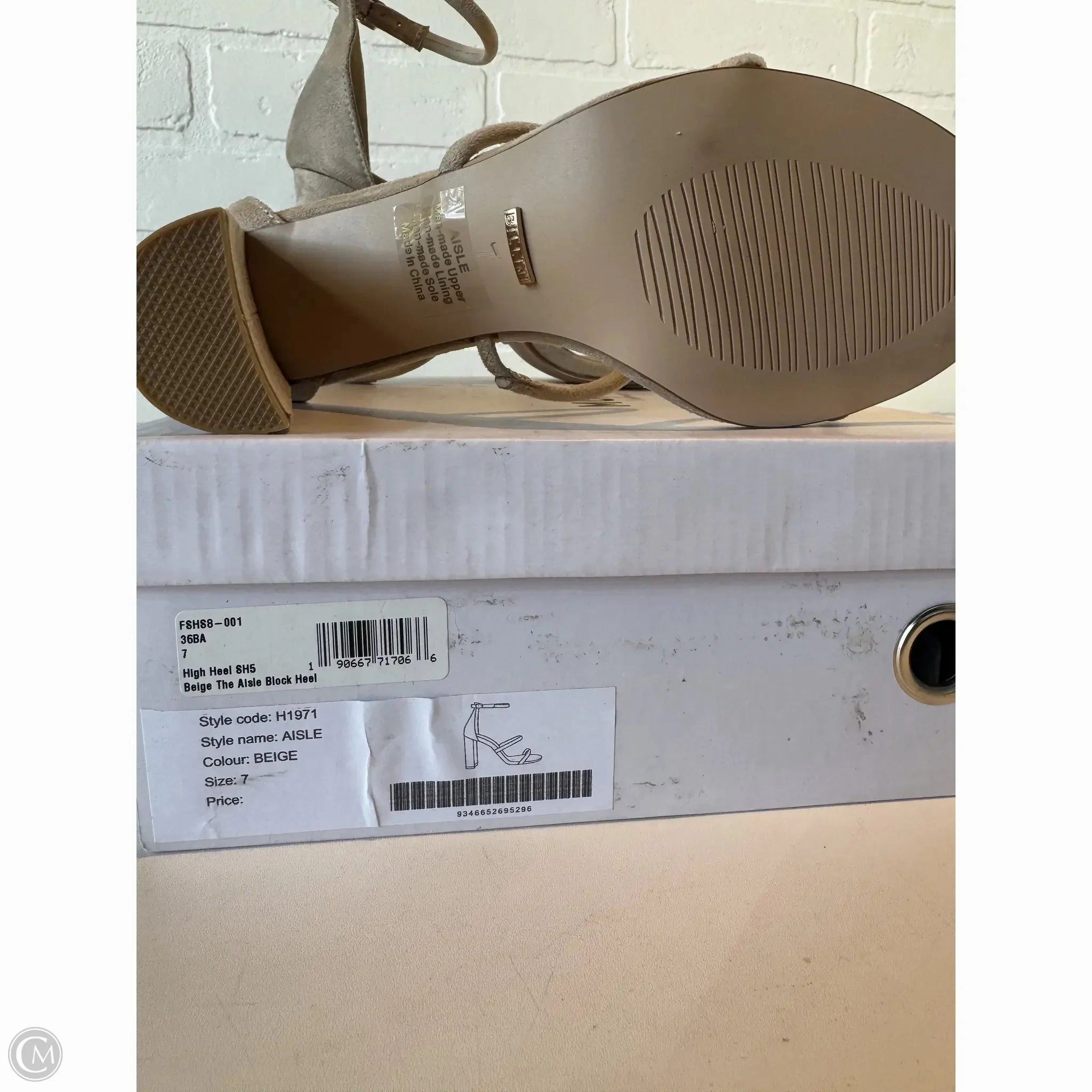 Sandals Heels Block By Show Me Your Mumu In Tan, Size: 7