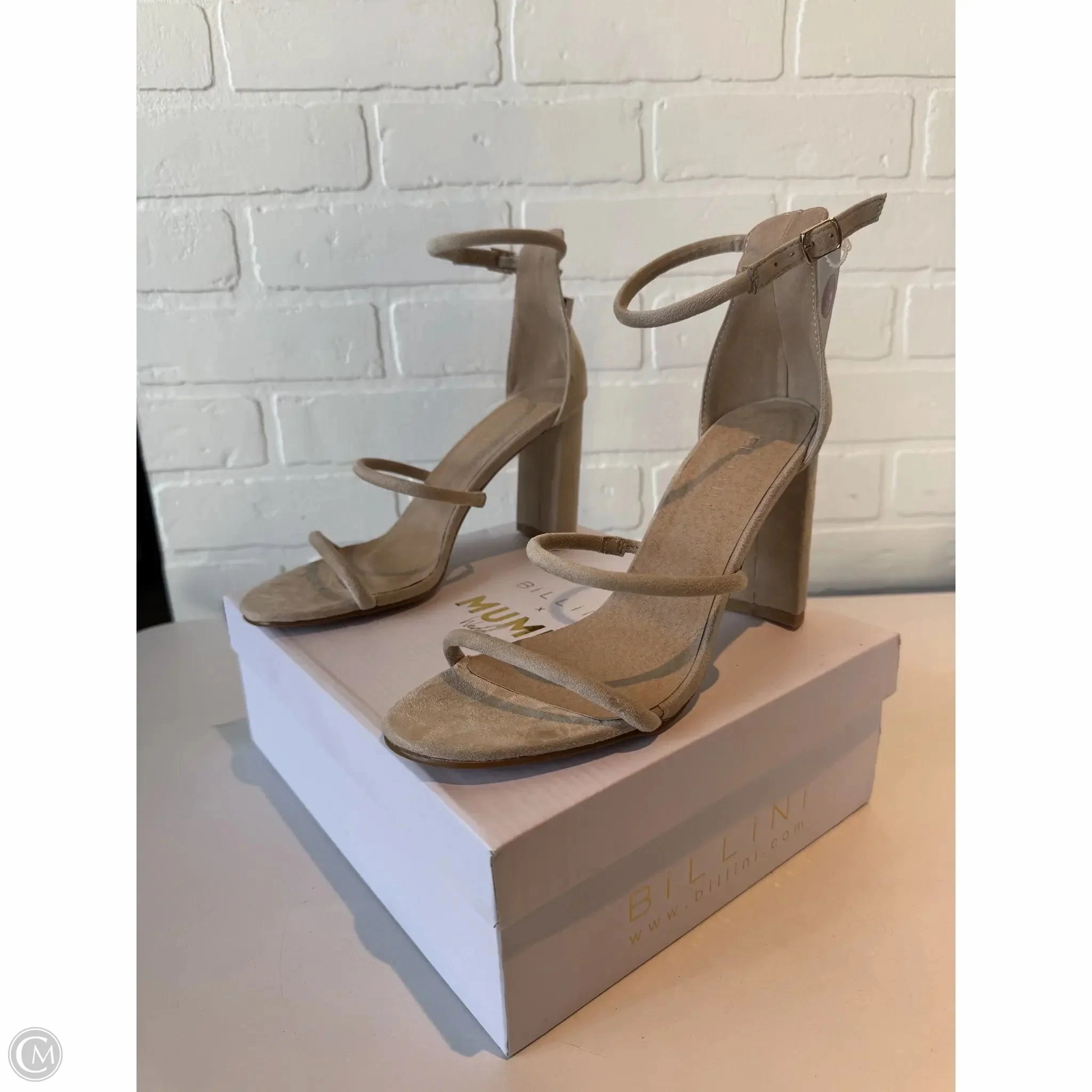 Sandals Heels Block By Show Me Your Mumu In Tan, Size: 7