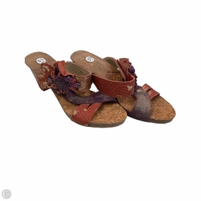 Sandals Heels Block By Spring Step In Multi-colored, Size: 9.5