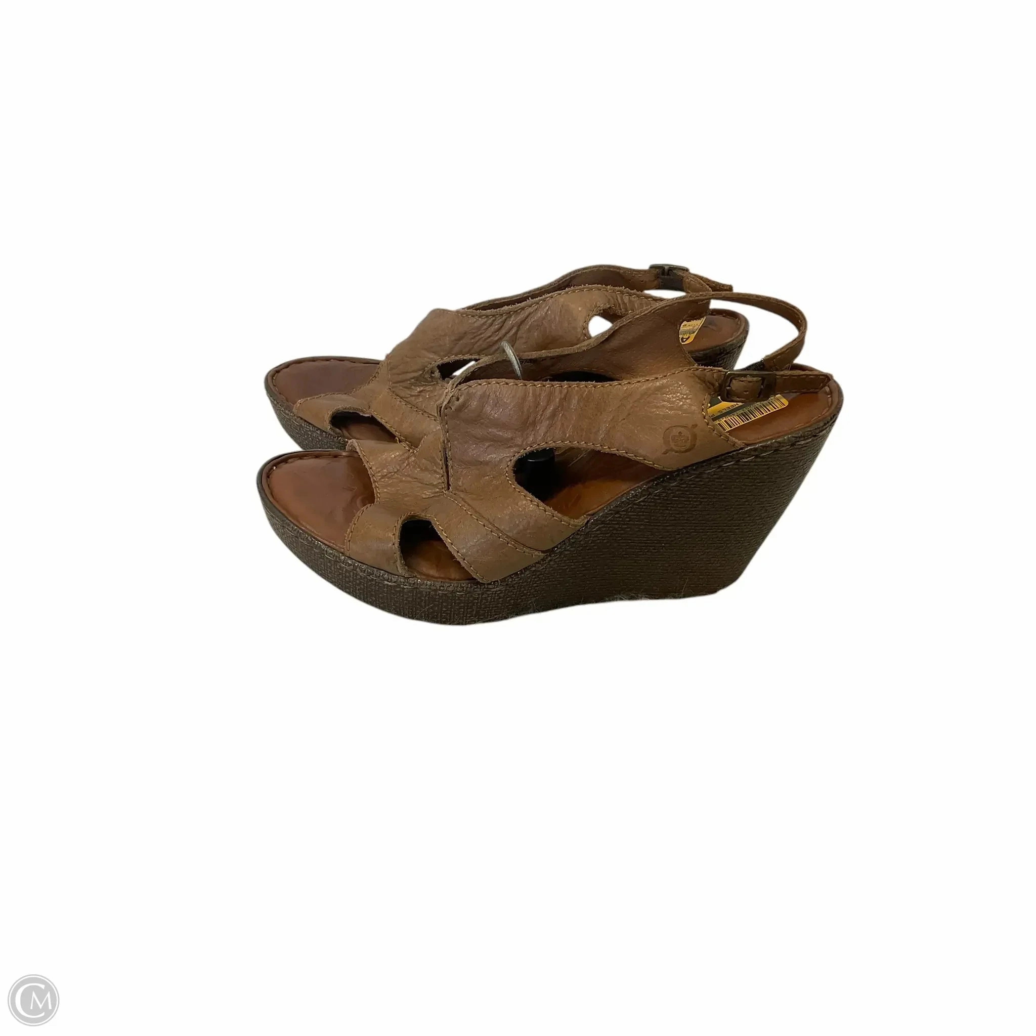 Sandals Heels Platform By Born In Brown, Size: 9