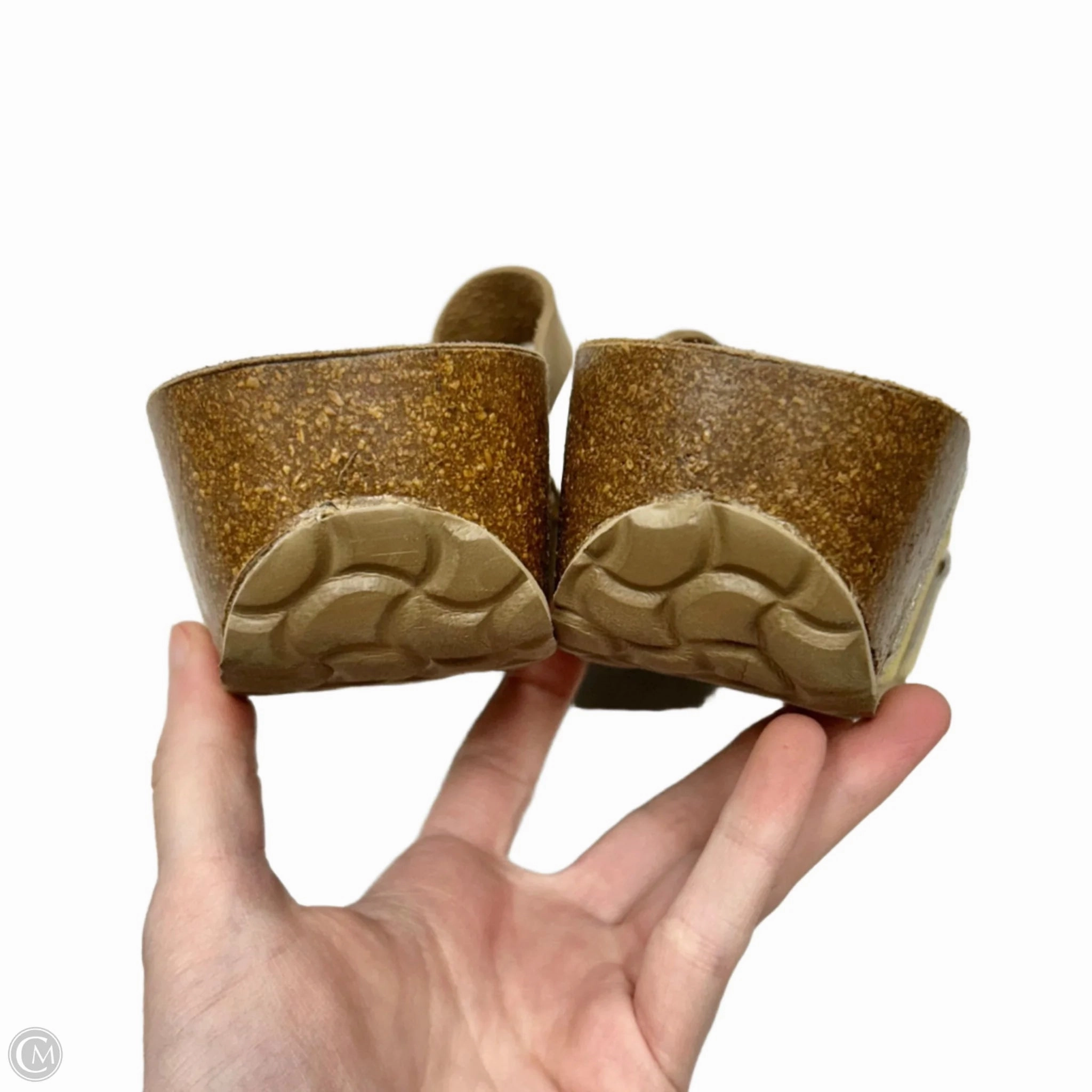 Sandals Heels Platform By Sabatini In Taupe, Size: 7.5