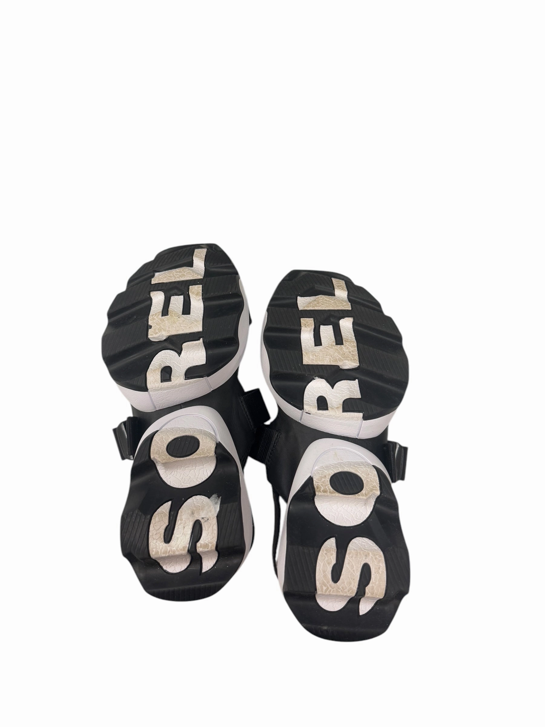 Sandals Heels Platform By Sorel In Black & White, Size: 7.5