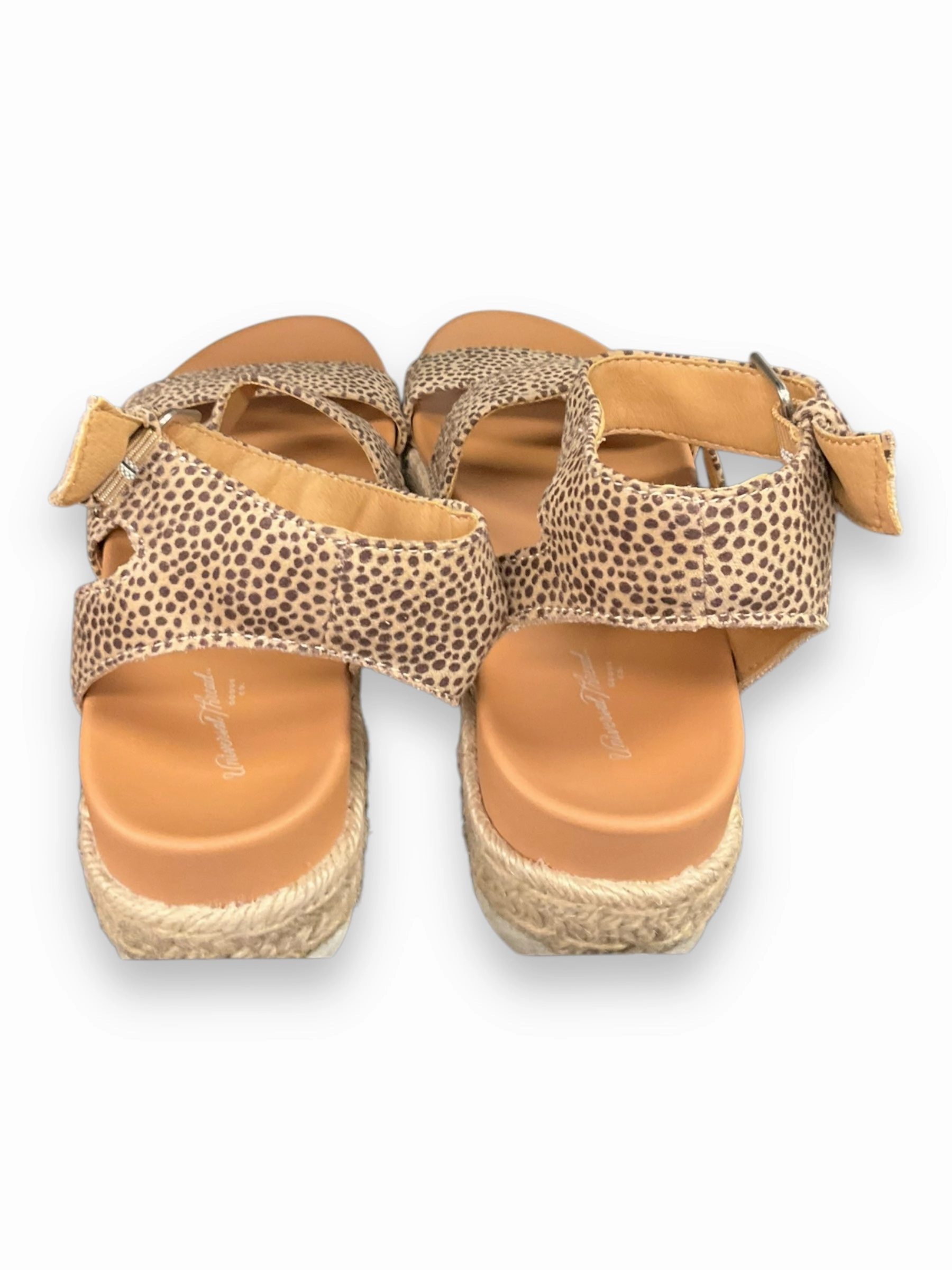 Sandals Heels Platform By Universal Thread In Animal Print, Size: 6.5