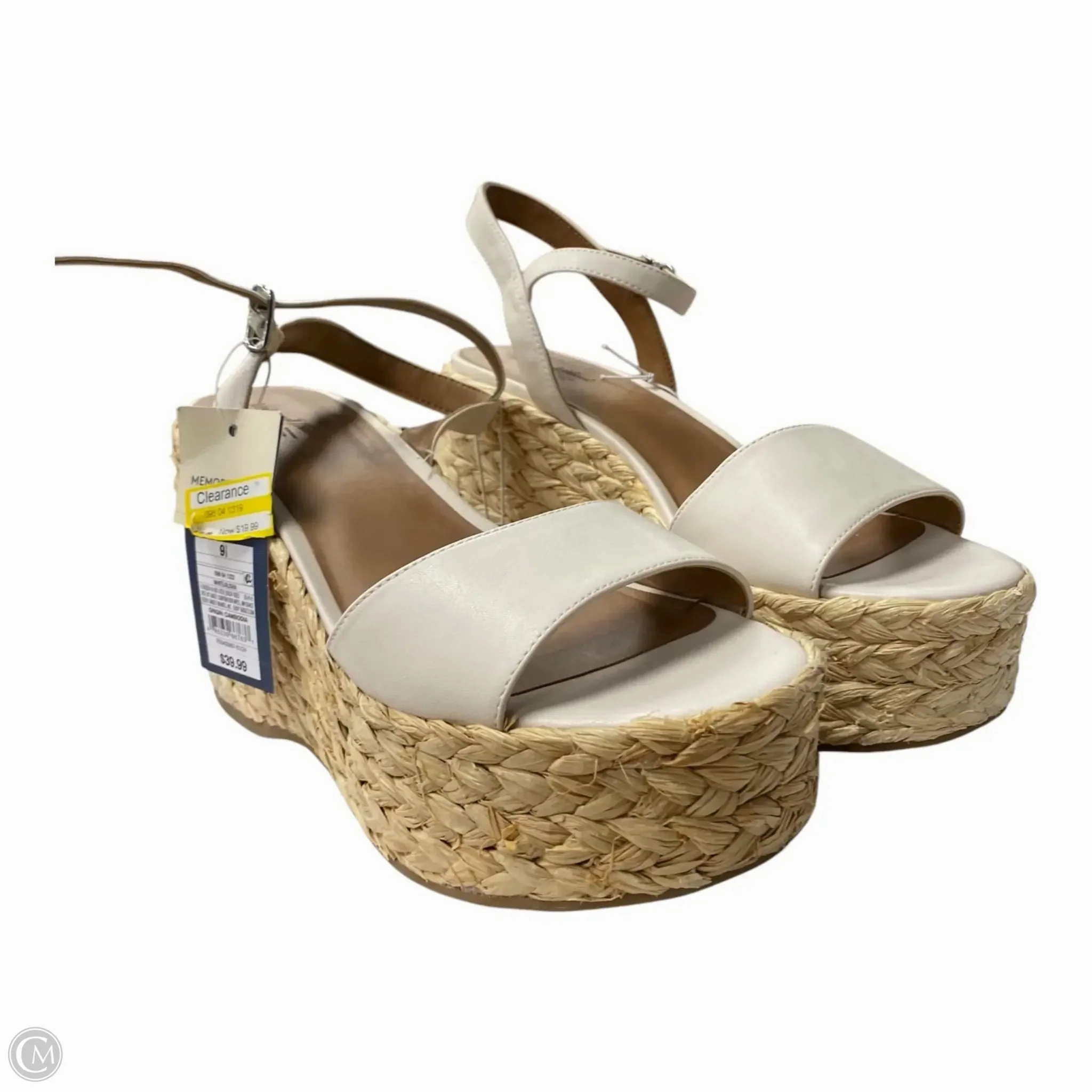 Sandals Heels Platform By Universal Thread In Tan, Size: 11
