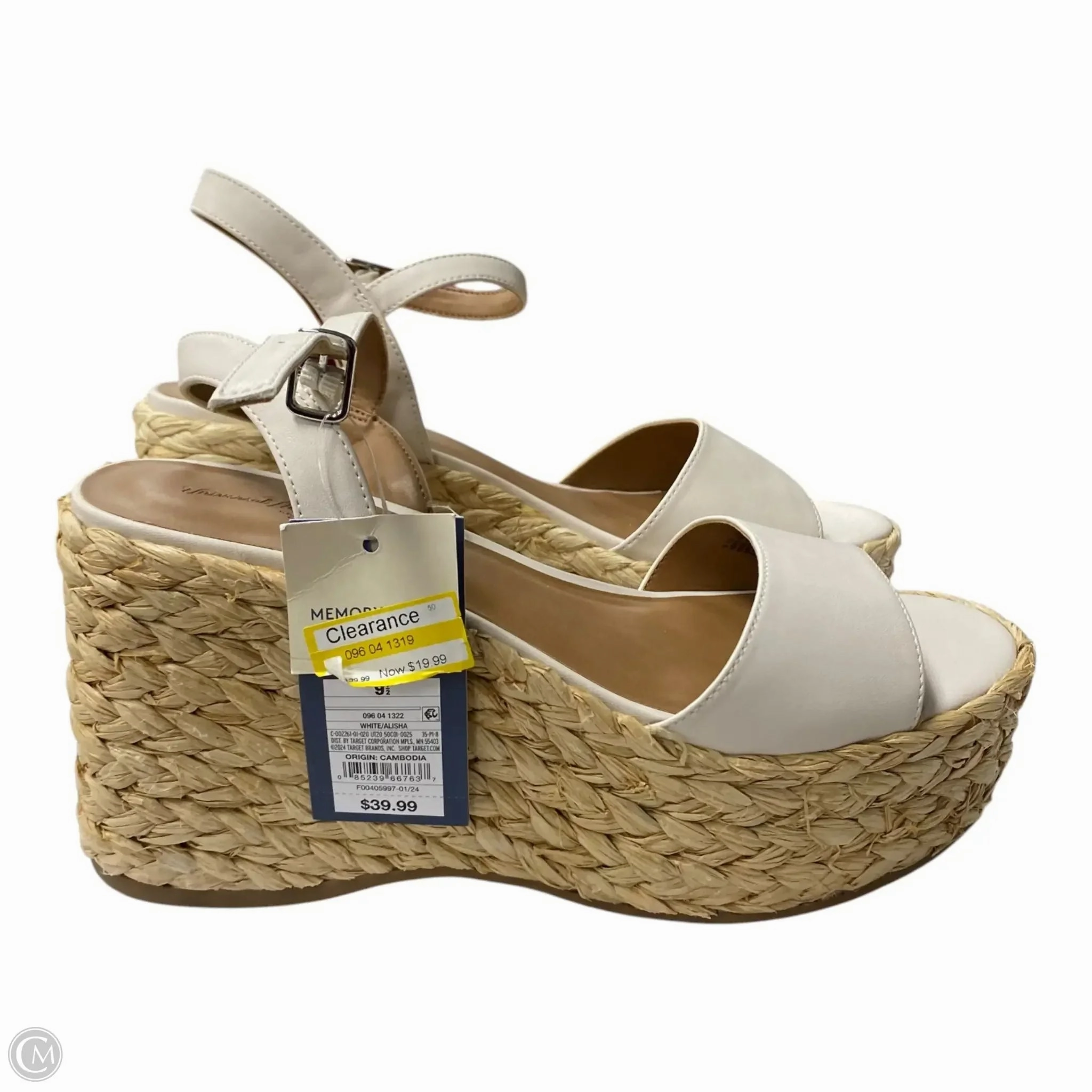 Sandals Heels Platform By Universal Thread In Tan, Size: 11