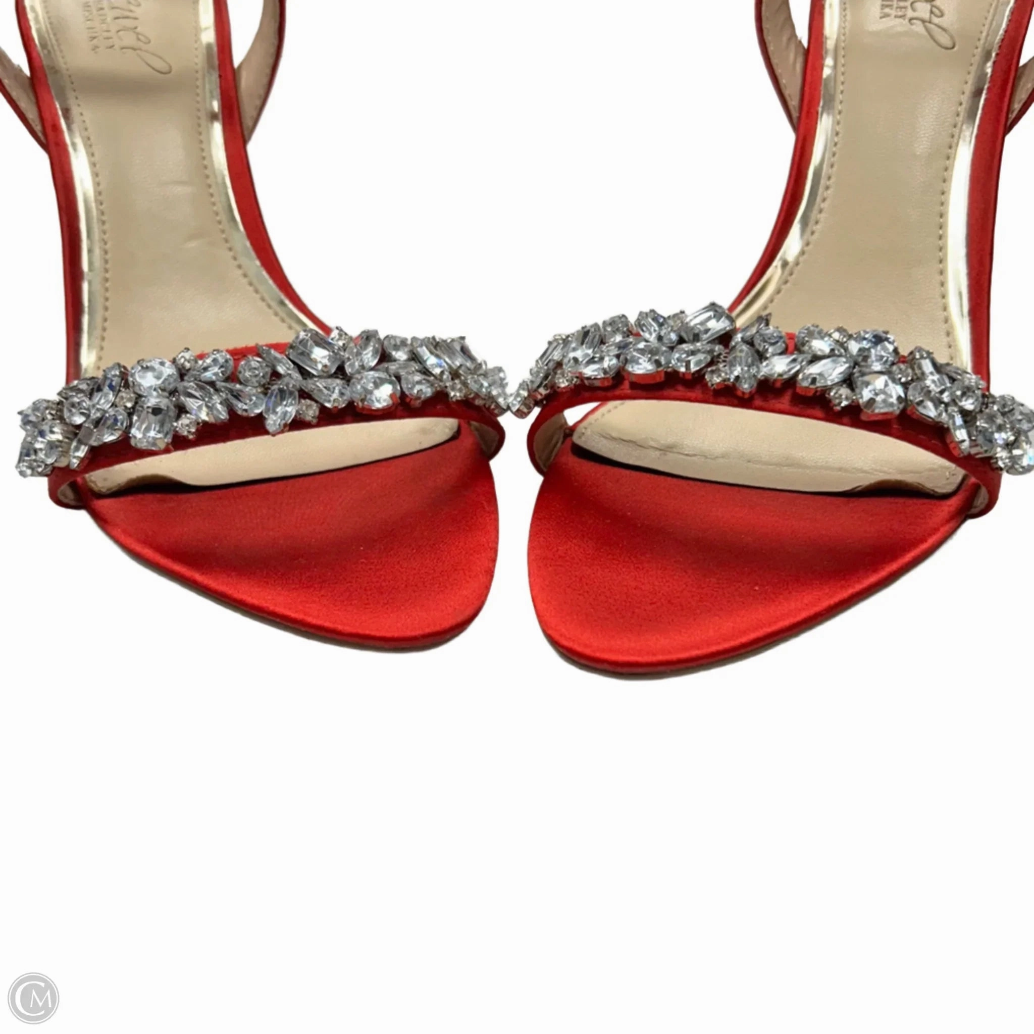 Sandals Heels Stiletto By Badgley Mischka In Red, Size: 8