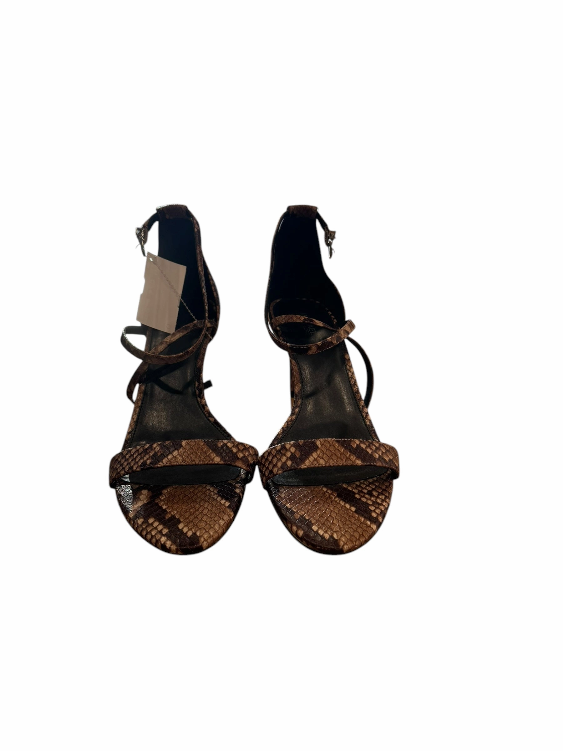 Sandals Heels Stiletto By Michael By Michael Kors In Snakeskin Print, Size: 10