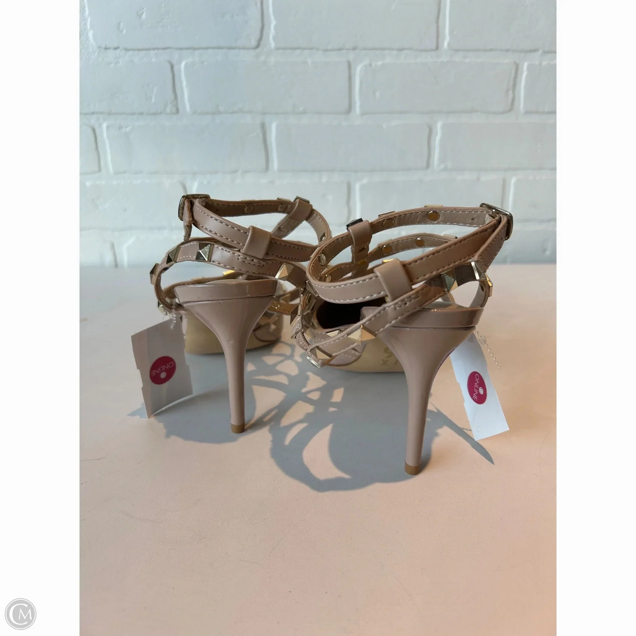 Sandals Heels Stiletto By Mix No 6 In Tan, Size: 8.5