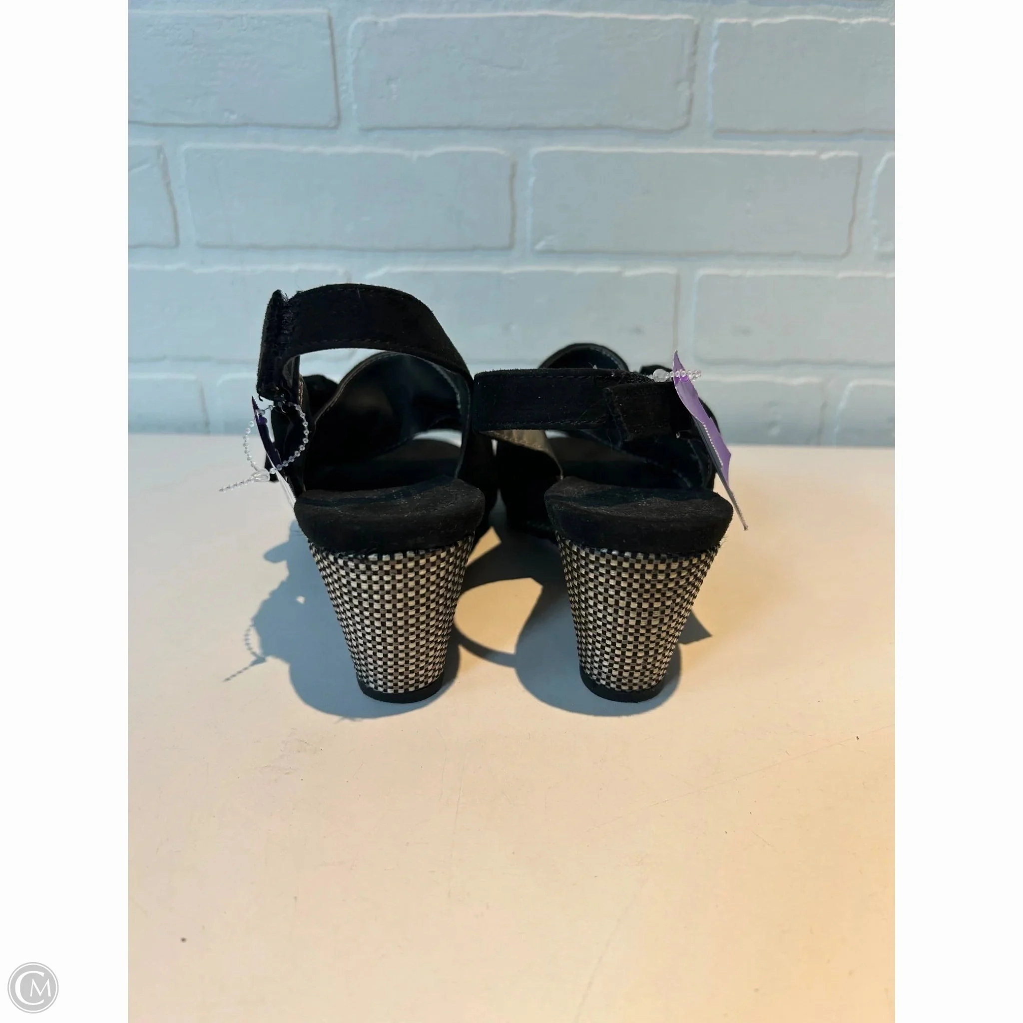 Sandals Heels Wedge By Bandolino In Black, Size: 7