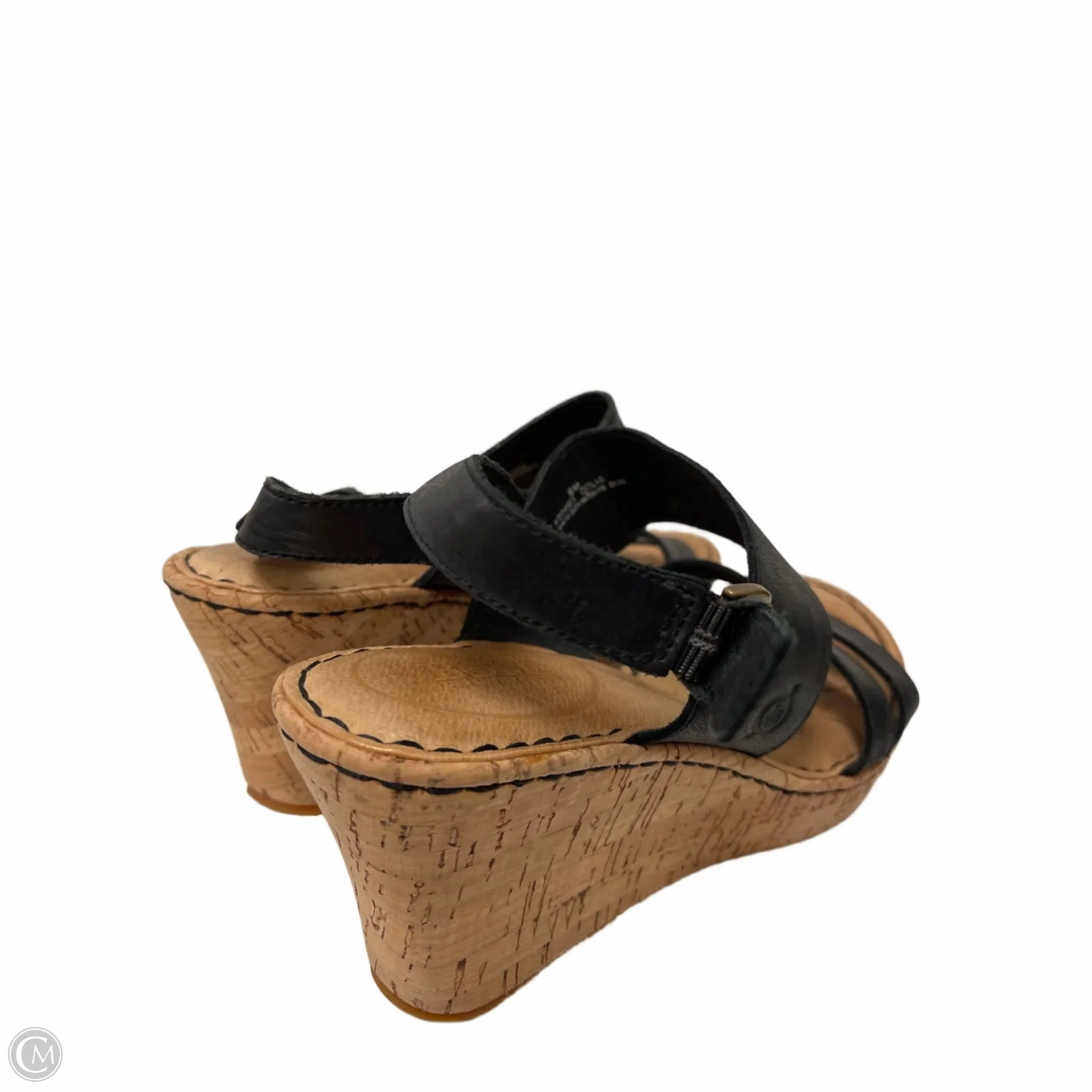 Sandals Heels Wedge By Born In Black, Size: 8