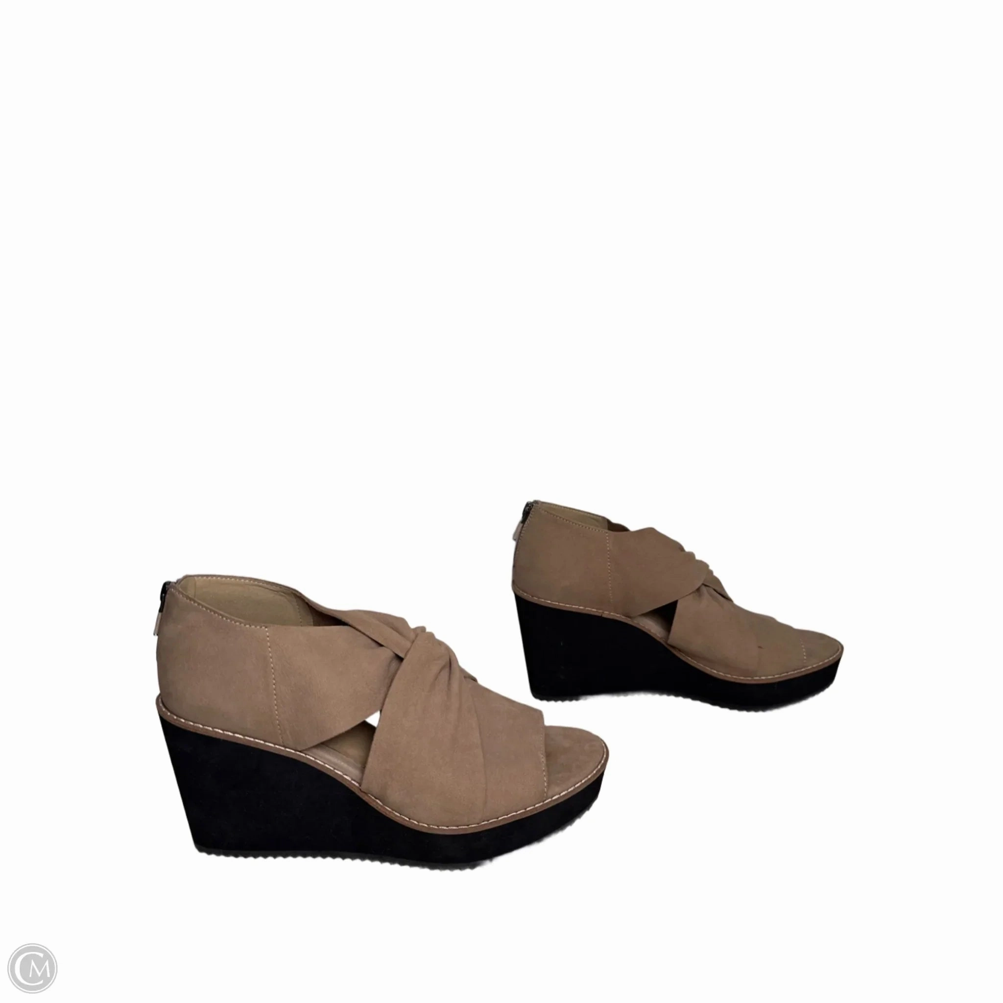 Sandals Heels Wedge By Eileen Fisher In Tan, Size: 9.5