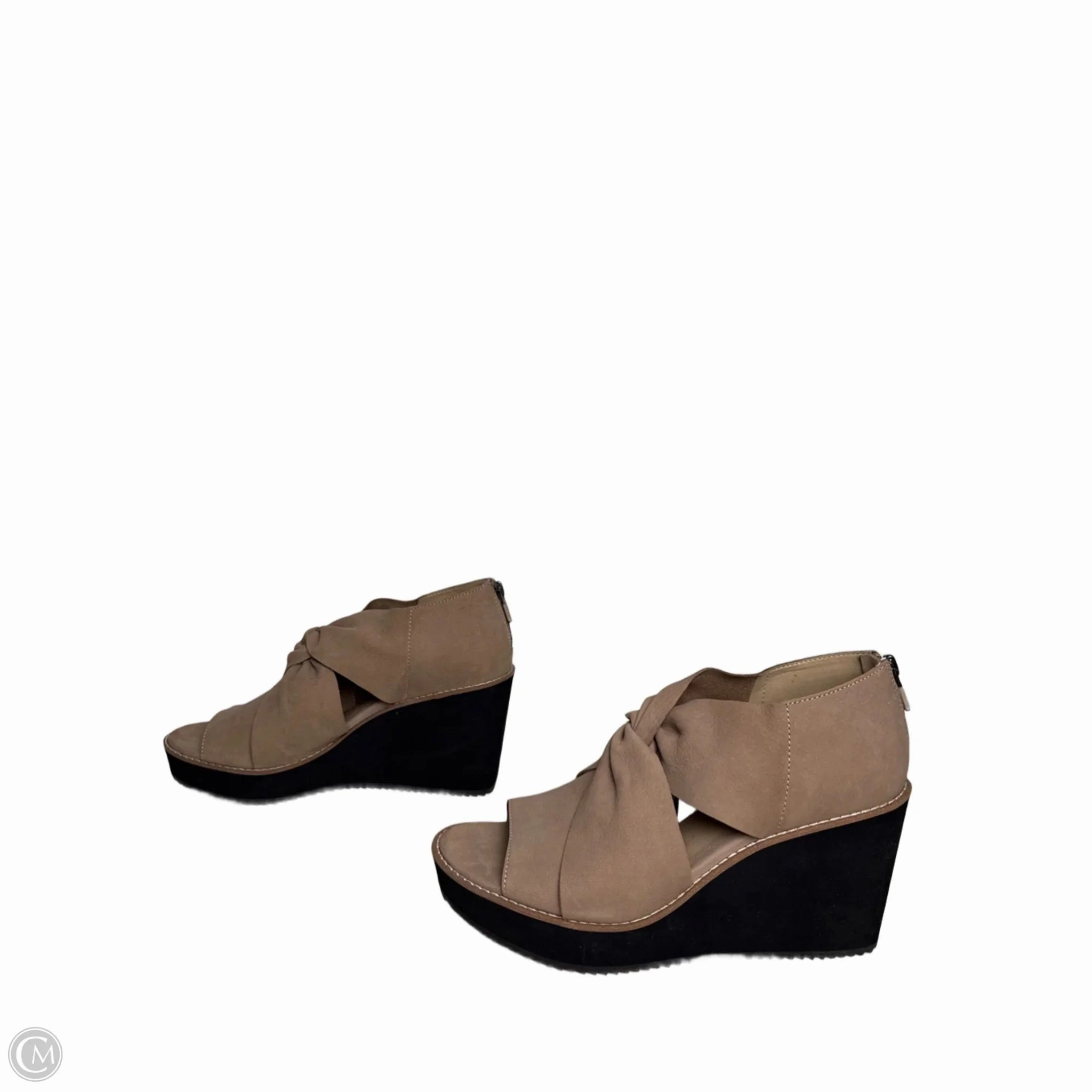 Sandals Heels Wedge By Eileen Fisher In Tan, Size: 9.5