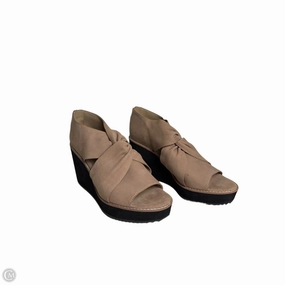 Sandals Heels Wedge By Eileen Fisher In Tan, Size: 9.5