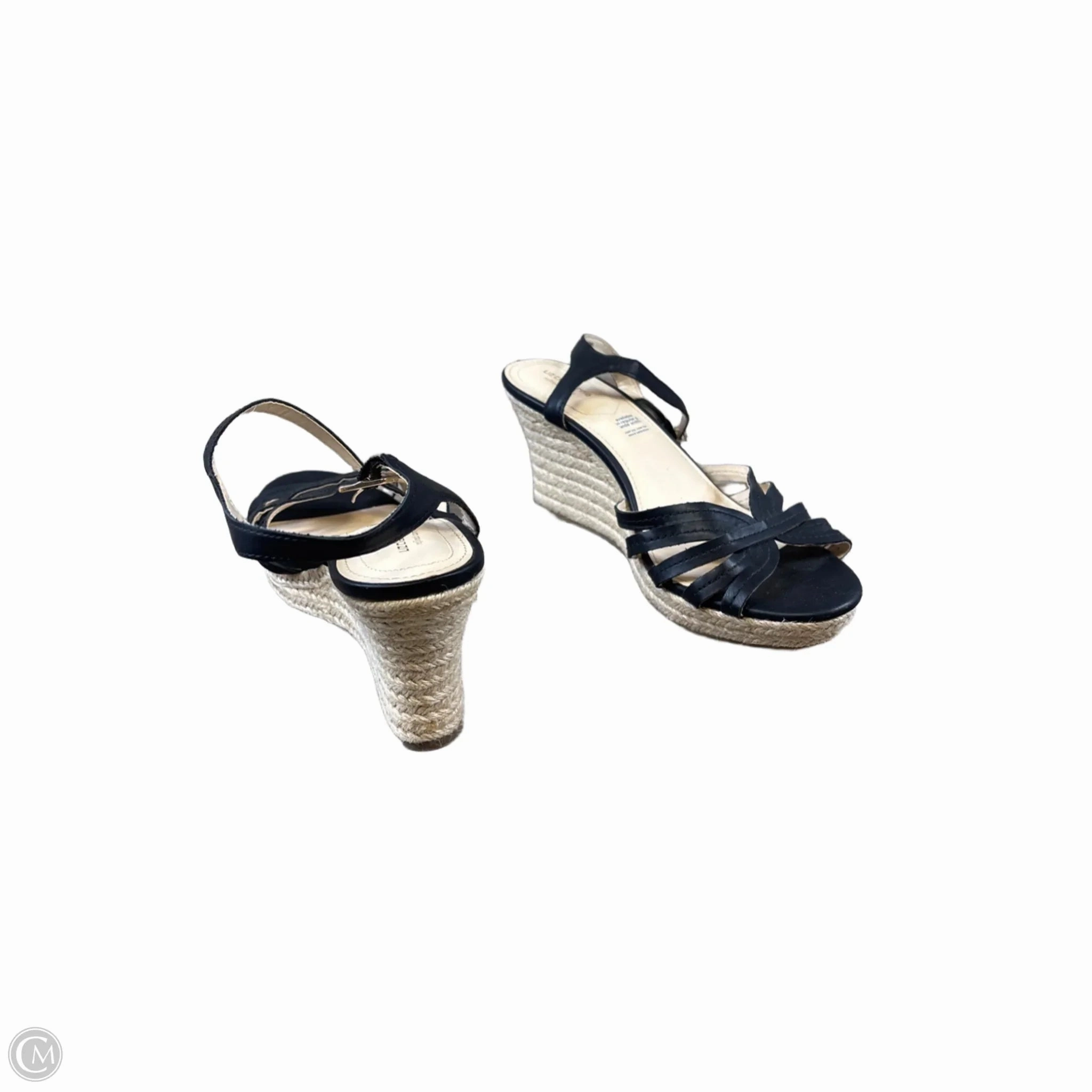 Sandals Heels Wedge By Liz Claiborne In Black, Size: 11