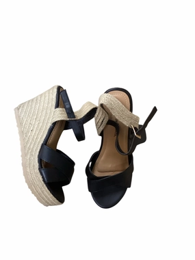 Sandals Heels Wedge By Nature Breeze In Black, Size: 6