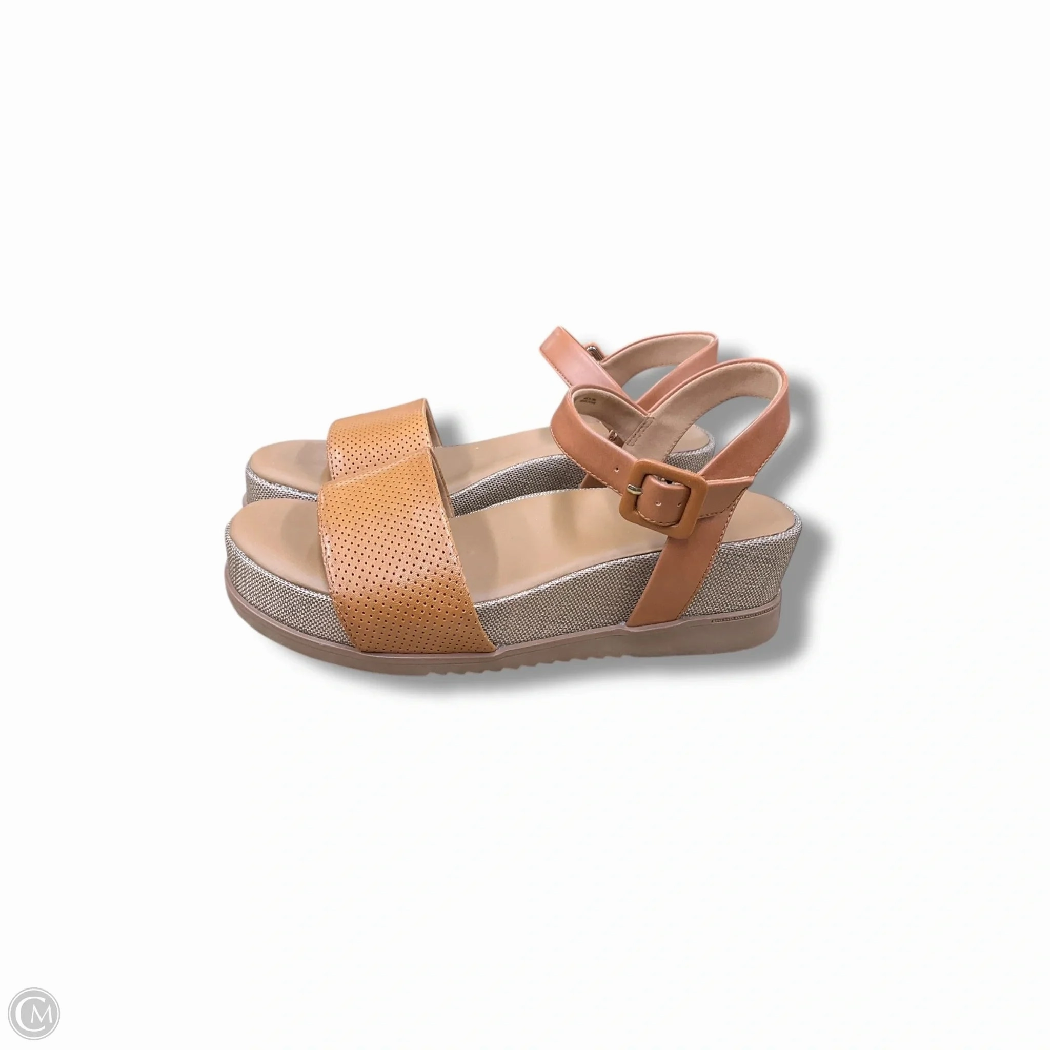 Sandals Heels Wedge By Rockport In Tan, Size: 6.5