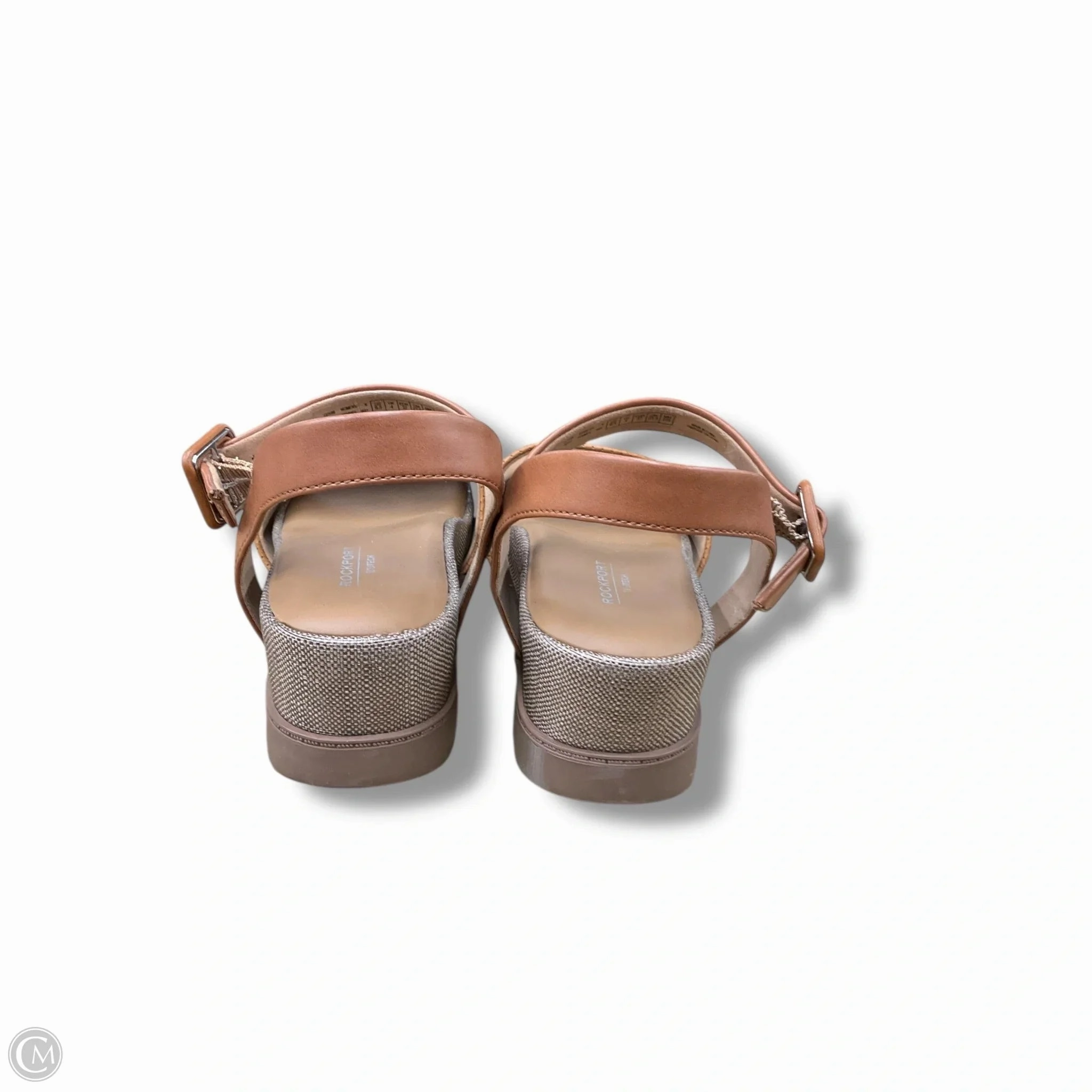Sandals Heels Wedge By Rockport In Tan, Size: 6.5