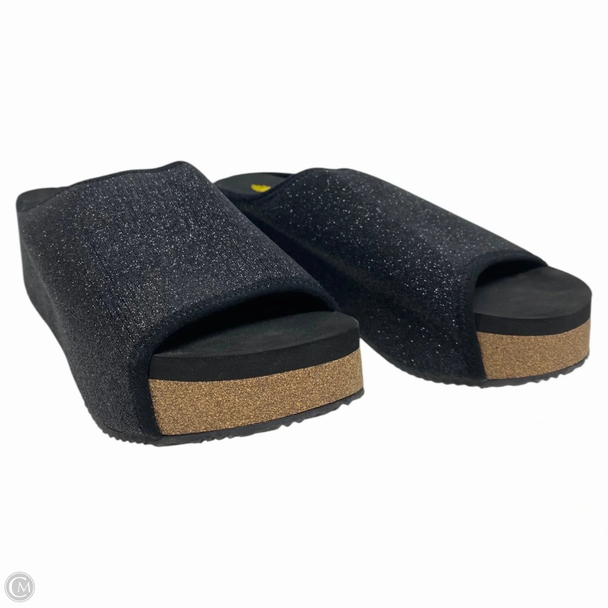 Sandals Heels Wedge By Volatile In Black, Size: 9