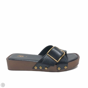 Sandals Heels Wedge By Zara In Black, Size: 8.5