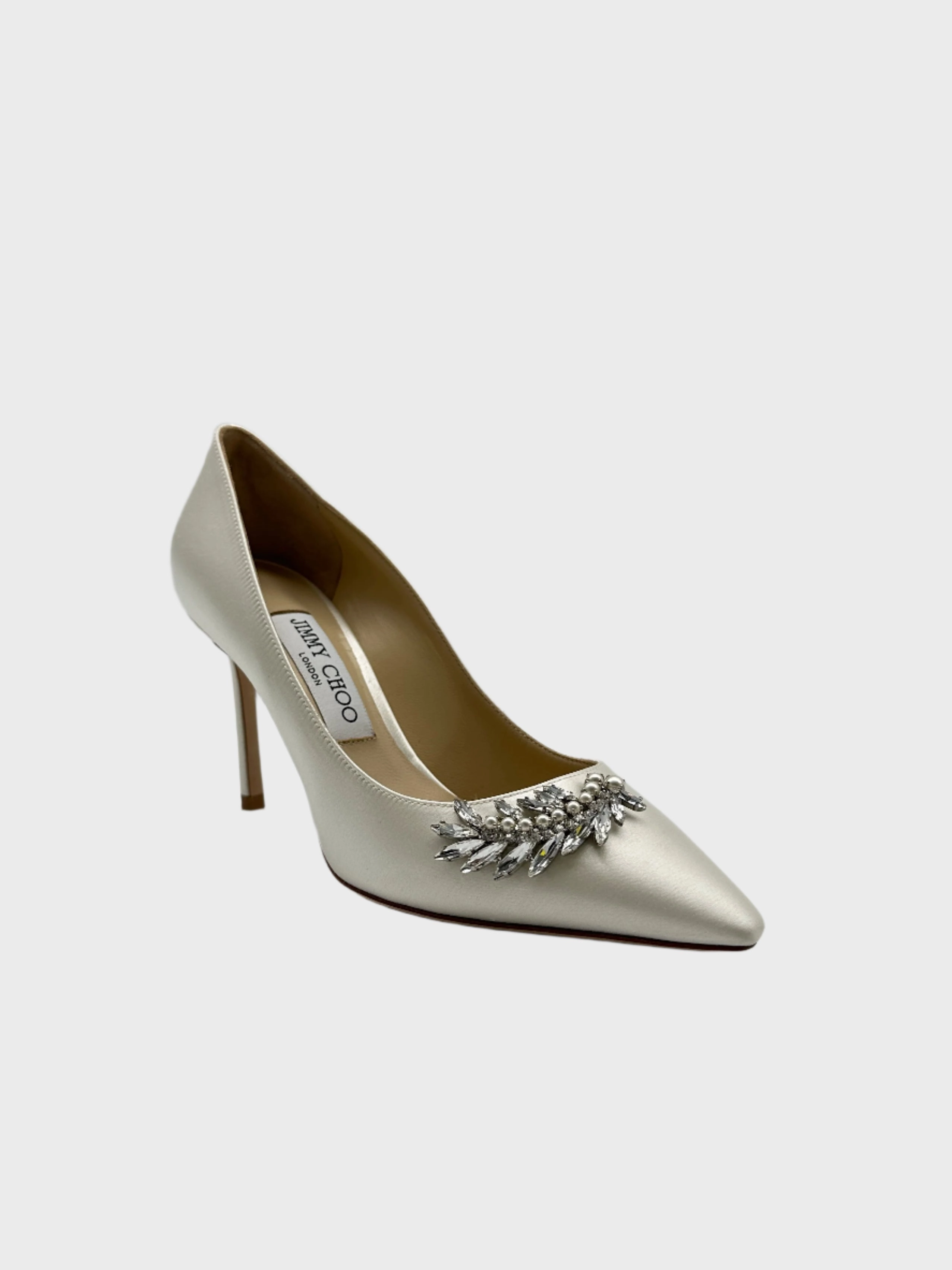 Satin Crystals Pumps
