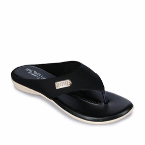 Senorita Casual (Black) Slippers For Women MK-09 By Liberty
