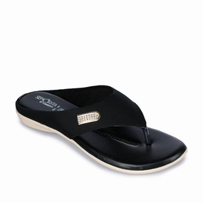 Senorita Casual (Black) Slippers For Women MK-09 By Liberty