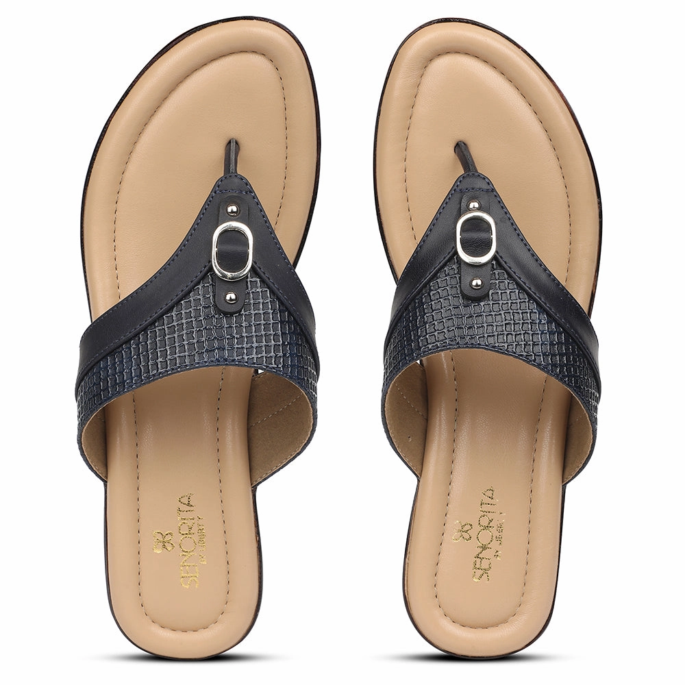 Senorita Navy Blue Casual Slipper For Women LNF-4 By Liberty