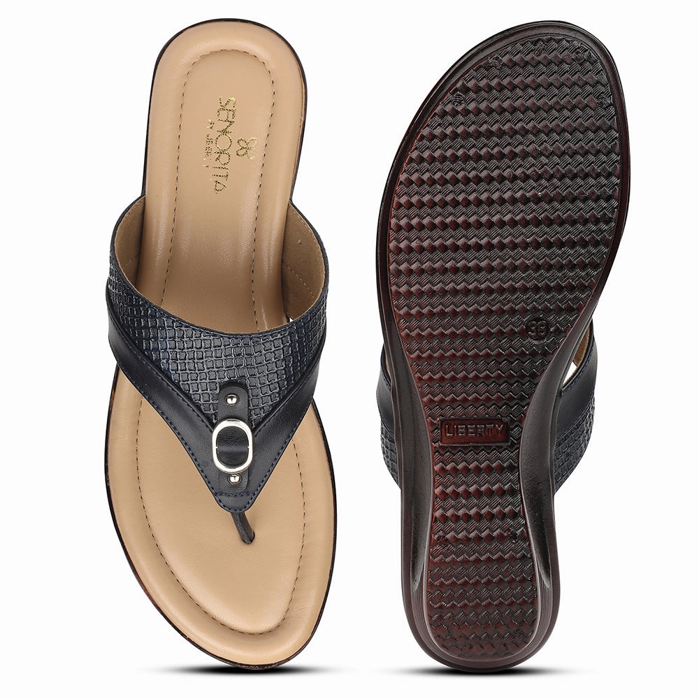 Senorita Navy Blue Casual Slipper For Women LNF-4 By Liberty