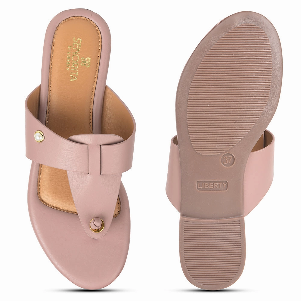 Senorita Peach Casual Slipper For Women DFL-103 By Liberty