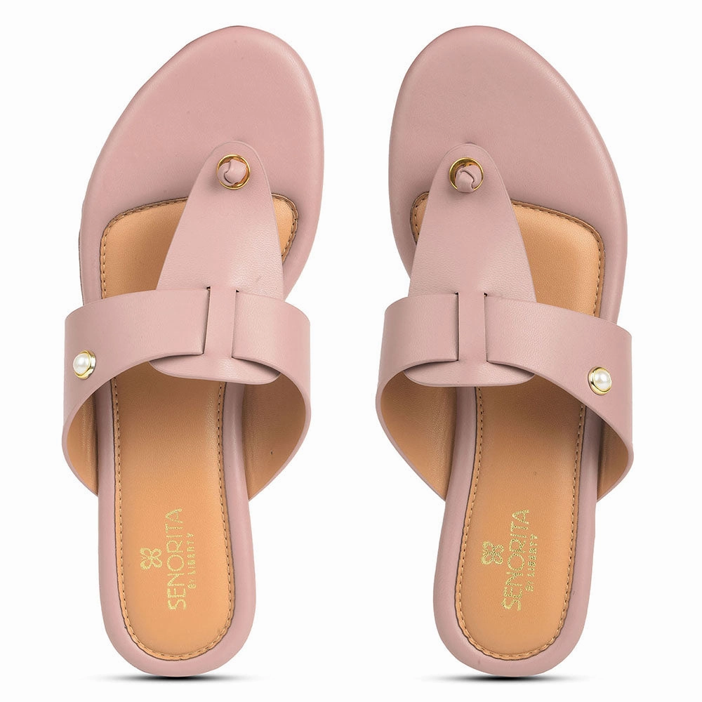 Senorita Peach Casual Slipper For Women DFL-103 By Liberty