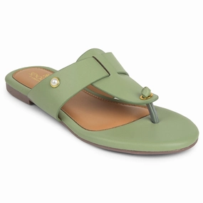 Senorita Sea Green Casual Slipper For Women DFL-103 By Liberty