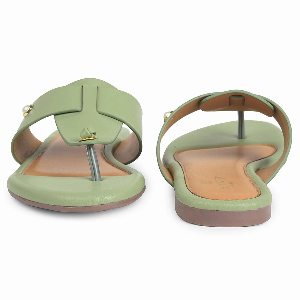 Senorita Sea Green Casual Slipper For Women DFL-103 By Liberty