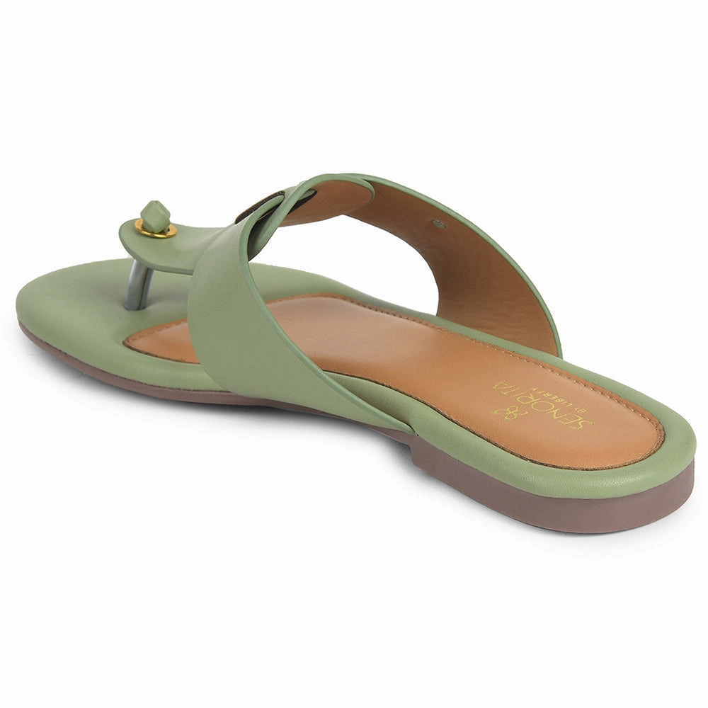 Senorita Sea Green Casual Slipper For Women DFL-103 By Liberty