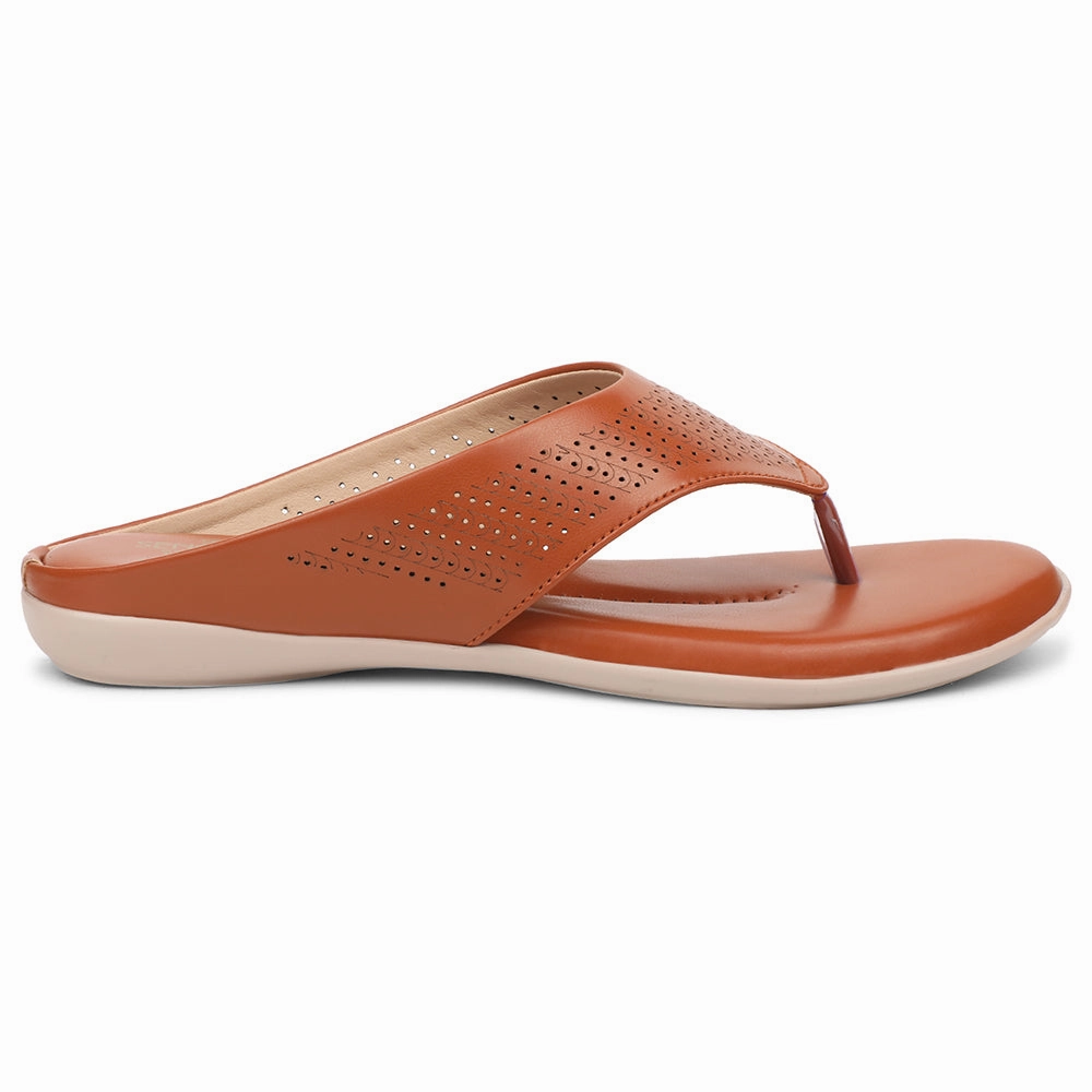 Senorita Tan Casual Slipper For Women AGL-101 By Liberty