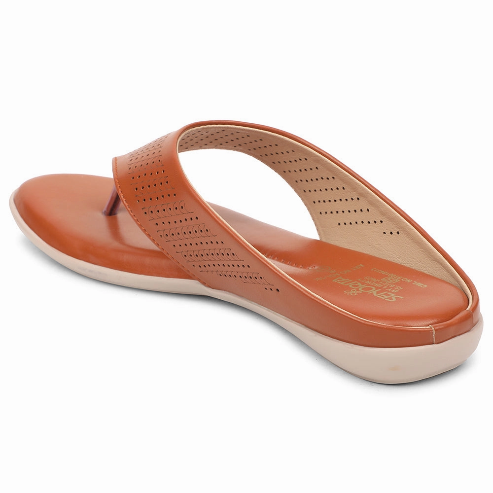 Senorita Tan Casual Slipper For Women AGL-101 By Liberty