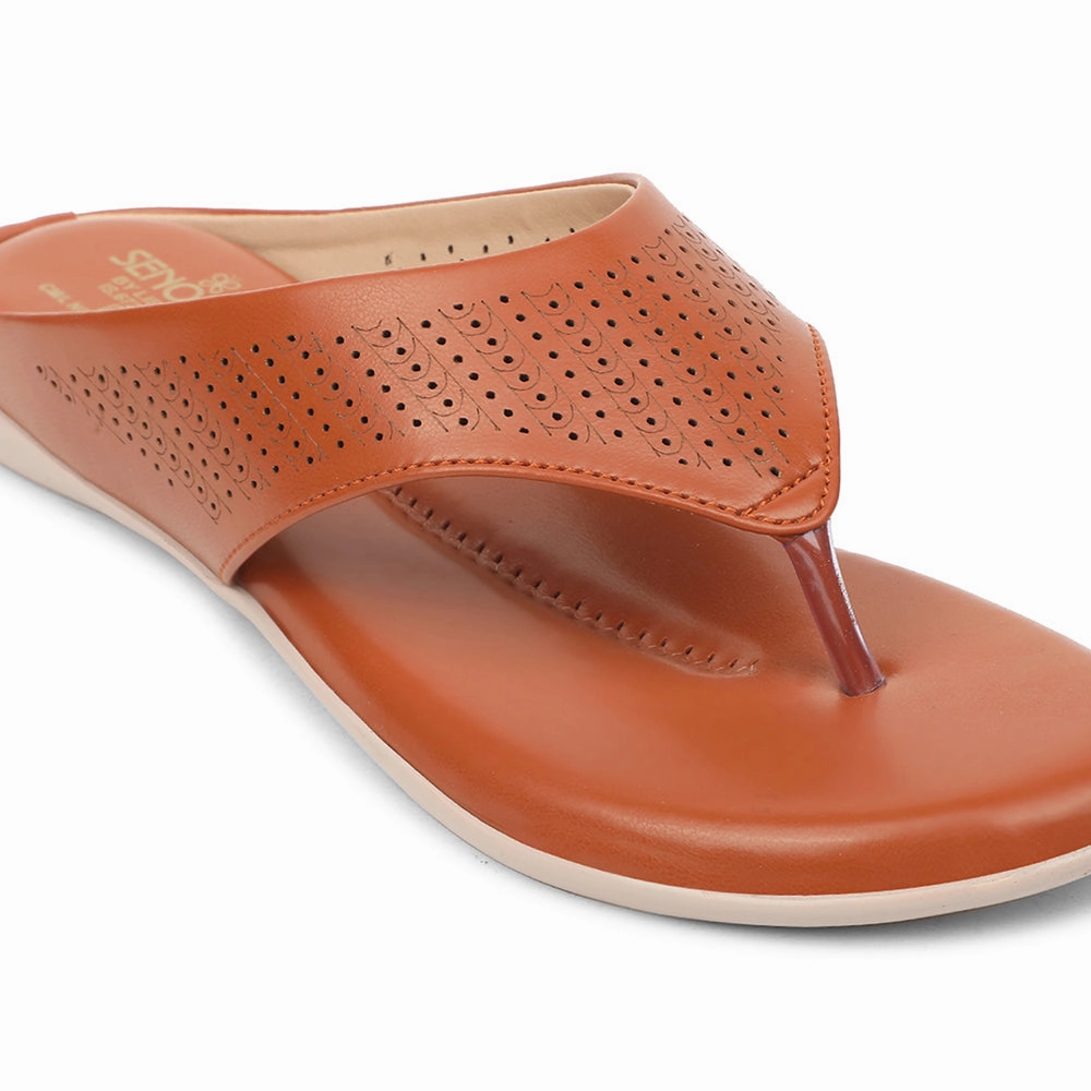 Senorita Tan Casual Slipper For Women AGL-101 By Liberty